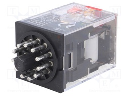 Relay: electromagnetic; 3PDT; Ucoil: 24VAC; 10A/250VAC; 10A/30VDC