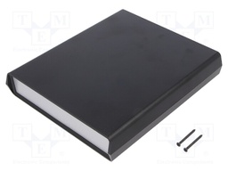 Enclosure: with panel; PCB is fastened in guides; EURO 93; ABS