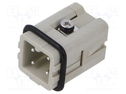 Connector: HDC; contact insert; male; EPIC H-A; PIN: 4; 3+PE; 10A
