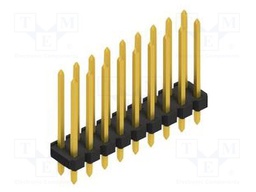 Connector: pin strips; pin header; male; PIN: 18; 2.54mm; THT; 2x9