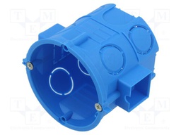 Enclosure: junction box; Ø: 65mm; plaster embedded; IP20; serial