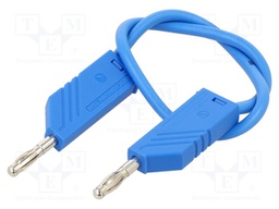 Test lead; 60VDC; 30VAC; 32A; Len: 250mm; blue; Material: brass