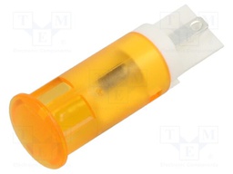 Indicator: LED; flat; orange bright; Ø12mm; QS; plastic; 220VAC