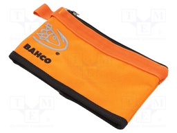 Waist bag; orange-black; polyester; 215x135x10mm