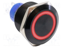 Switch: vandal resistant; SPDT; 3A/250VAC; IP67; ON-(ON); 3V; Ø22mm