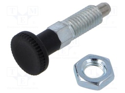 Indexing plungers; Thread: M8; Plating: zinc; 5mm; steel