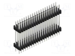 Connector: pin strips; pin header; male; PIN: 40; 1.27mm; THT; 2x20