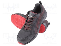 Shoes; Size: 45; black-red; knitwear; slip; with composite toecap