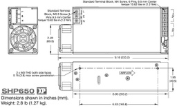 AC/DC Enclosed Power Supply (PSU), ITE, 1 Outputs, 655 W, 24 V, 27 A, 12 V