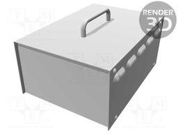 Enclosure: with panel; vented; 518; X: 197mm; Y: 281mm; Z: 120mm