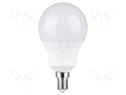 LED lamp; white cold; E14; 220÷240VAC; 806lm; P: 8.5W; 200°; 6500K