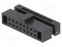 Plug; IDC; female; PIN: 16; IDC; for ribbon cable; 0.635mm