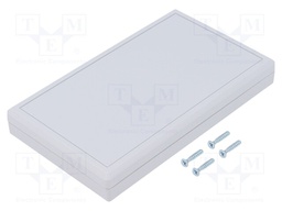 Enclosure: desktop; TENCLOS FLAT; X: 85mm; Y: 145mm; Z: 21mm; ABS