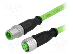 Cable: for sensors/automation; PIN: 4; M12-M12; D code-Ethernet
