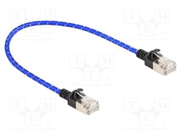 Patch cord; U/FTP; Cat: 6a; RJ45 plug,both sides; 0.3m; textile