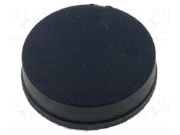 Self-adhesive foot; black; rubber; A: 14mm; B: 5mm; C: 3.6mm