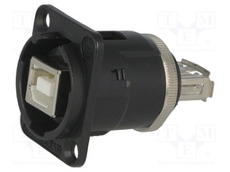 Adapter; USB A socket-back,USB B socket-front; EH; USB 2.0