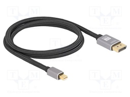 Cable; DisplayPort plug,mini DisplayPort plug; textile; Len: 1m