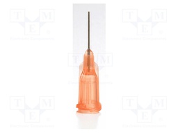 Dispensing Tip, Needle, Stainless Steel, TE Series, Orange, 1.5 ", 50 Pack