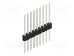 Connector: pin strips; pin header; male; PIN: 9; 1.27mm; THT; 1x9