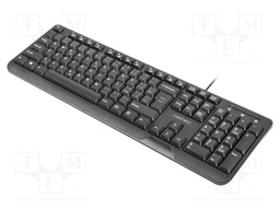Keyboard; black; USB A; CZ layout,wired,SK layout,slim; Len: 1.8m