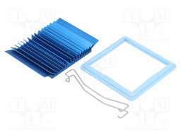 Heatsink: extruded; grilled; blue; L: 45mm; W: 45mm; H: 7.5mm; 4°C/W