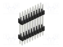 Connector: pin strips; pin header; male; PIN: 18; 1.27mm; THT; 2x9