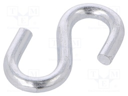 Quick link S type; steel; zinc; Size: 4mm