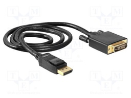 Cable; DisplayPort plug,DVI-D (24+1) plug; Full HD 1080p; 1m