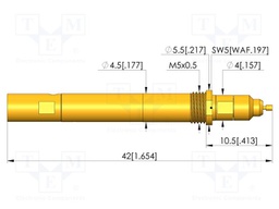 Test needle; screw-in
