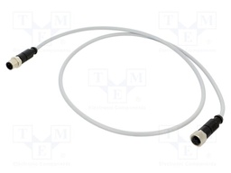Cable: for sensors/automation; plug; PIN: 4; M12 male,M12 female
