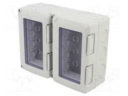 Enclosure: for modular components; IP55; for wall mounting; grey