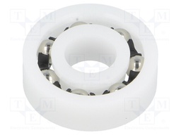 Bearing: ball; Øint: 10mm; Øout: 26mm; W: 8mm; Cage: polyamide