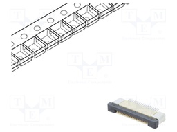 Connector: FFC (FPC); horizontal; PIN: 18; ZIF; SMT; 500mA; tinned