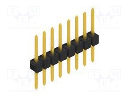 Connector: pin strips; pin header; male; PIN: 8; 2.54mm; THT; 1x8