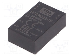 Converter: DC/DC; 3W; Uin: 18÷36V; 15VDC; Iout: 200mA; DIP24; 12.5g