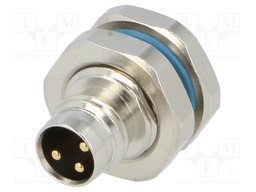 Connector: M8; male; PIN: 3; for panel mounting,screwed; socket