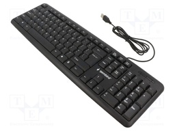 Keyboard; black; USB A; wired,US layout; 1.5m
