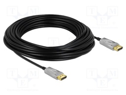 Cable; DisplayPort plug,both sides; LSZH; Len: 15m; black; silver