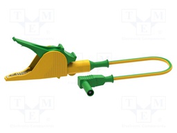 Test lead; 36A; angular banana plug 4mm,aligator clip; Len: 1.5m