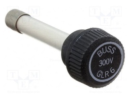 Fuse: fuse; quick blow; 6A; 300VAC; 15.9mm; GLR