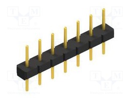Connector: pin strips; pin header; male; PIN: 7; 2.54mm; THT; 1x7