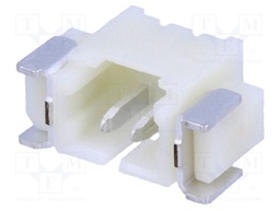 Socket; wire-board; male; 1.25mm; PIN: 2; SMT; 250V; 1A; tinned