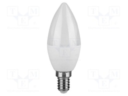 LED lamp; white cold; E14; 220÷240VAC; 470lm; P: 4.5W; 200°; 6400K