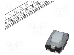 Microswitch TACT; SPST; Pos: 2; 0.02A/15VDC; SMT; none; 2.5mm; white