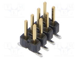 Connector: pin strips; male; PIN: 8; 2.54mm; gold-plated; SMT