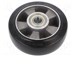 Transport wheel; Ø: 160mm; W: 50mm; 350kg; Mat: elastic rubber
