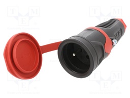 Connector: AC supply; socket; female; 16A; 250VAC; IP54; for cable