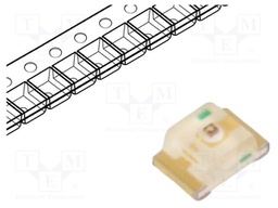 LED; SMD; 0805; red; 1.4÷4mcd; 2x1.25x0.8mm; 2÷2.8V; 20mA; λd: 650nm