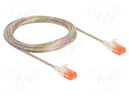 Patch cord; U/UTP; Cat: 6a; RJ45 plug,both sides; 3m; PVC; 28AWG